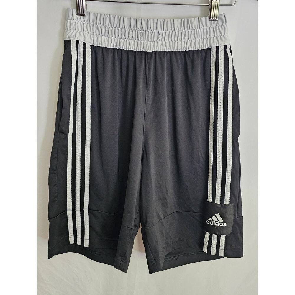 Adidas Basketball Club Shorts Small Black White Stripes AEROREADY Performance